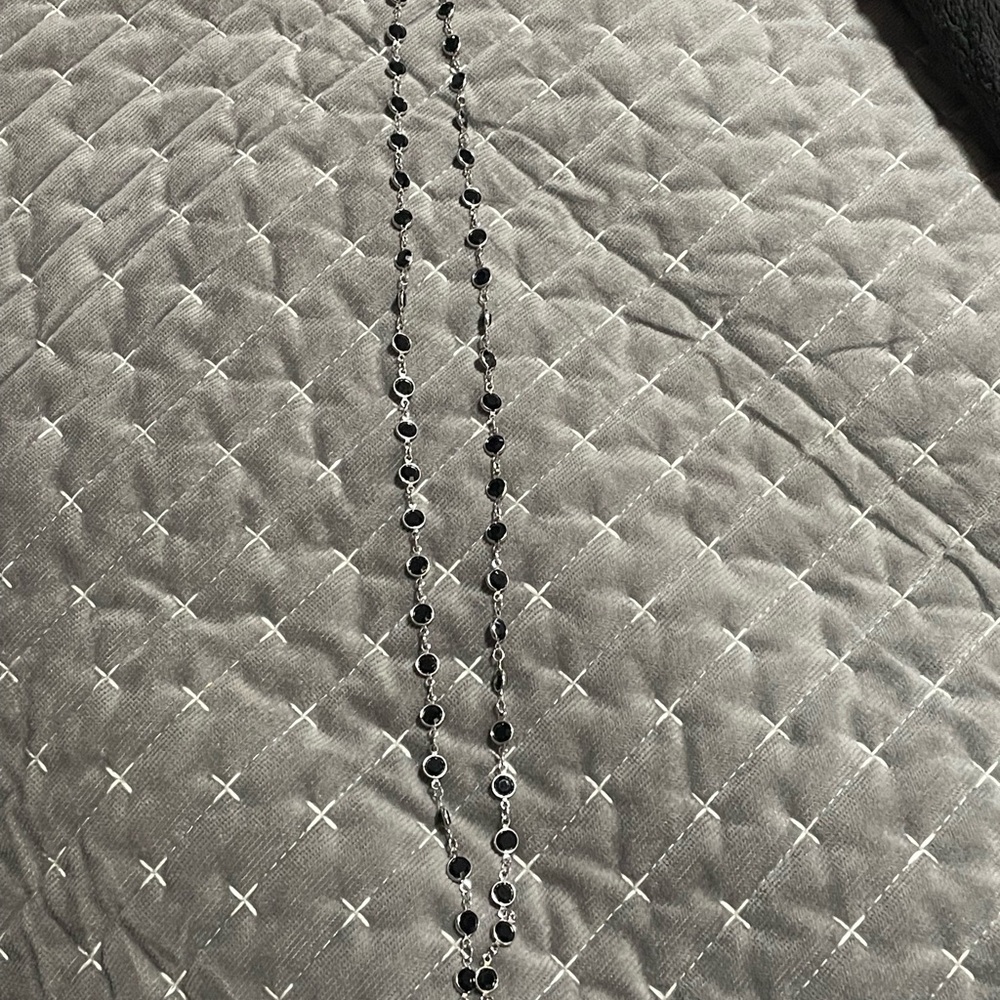 Elegant Black and Silver Necklace